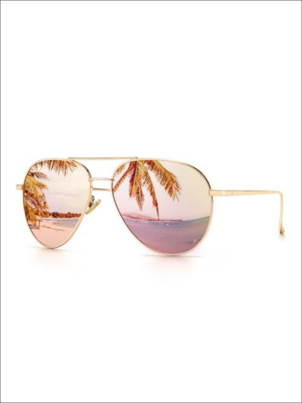 Oversized Aviator Polarized Sunglasses Full Frame Metal UV Protection